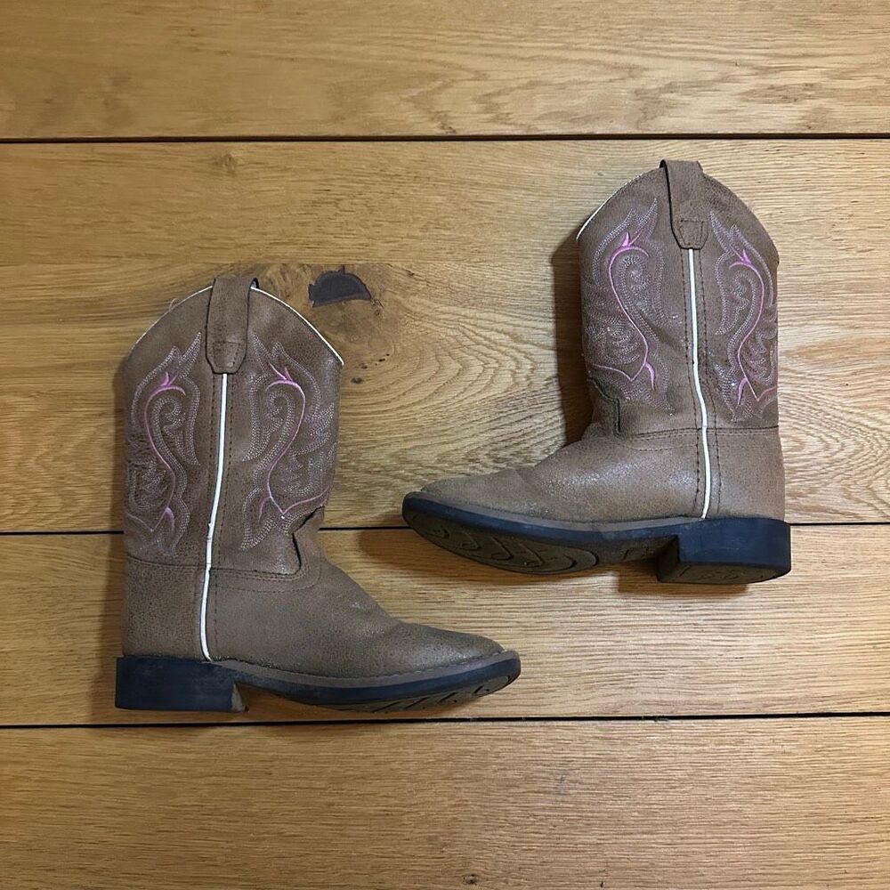 Shyanne girls Madison faux leather western boot girls 13